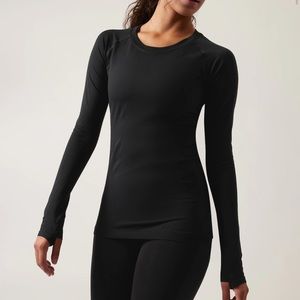 Athleta Black Momentum Seamless Top